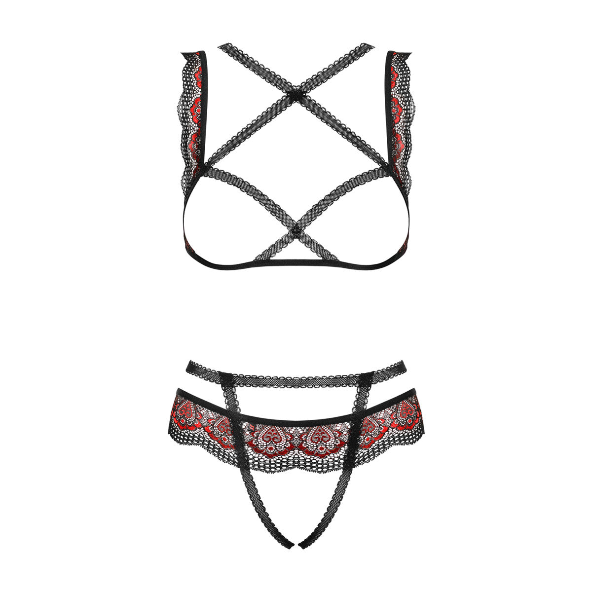 Megies lingerieset 3-delig – zwart