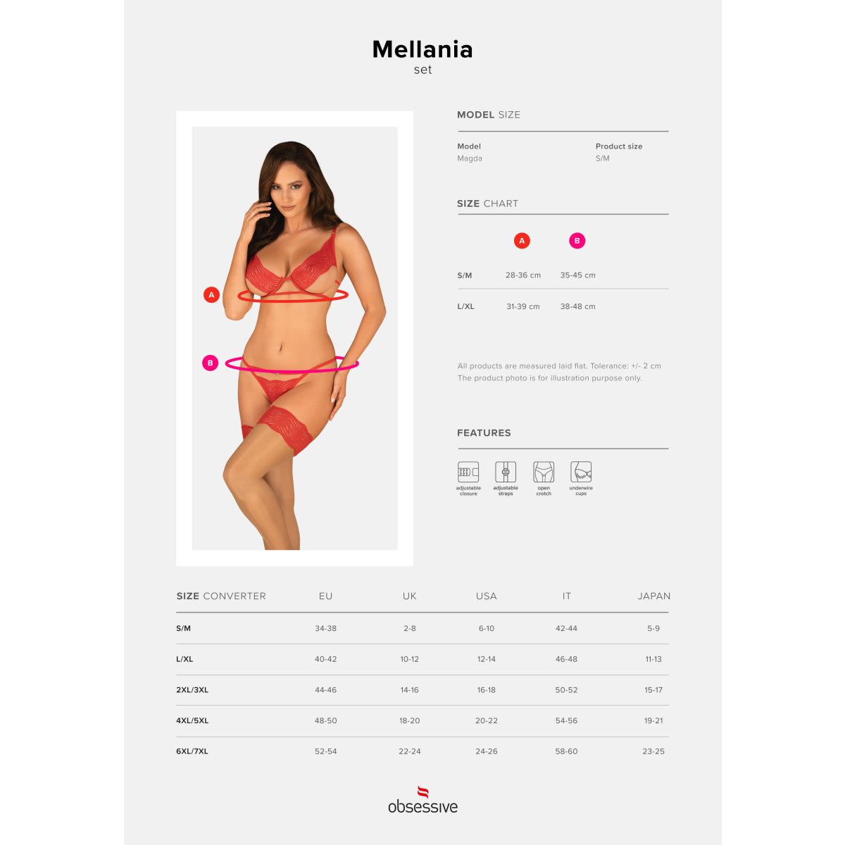 OB Mellania 2pcs set red