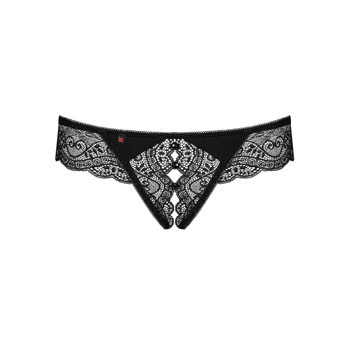 Miamor open lingerie met open kruis – zwart