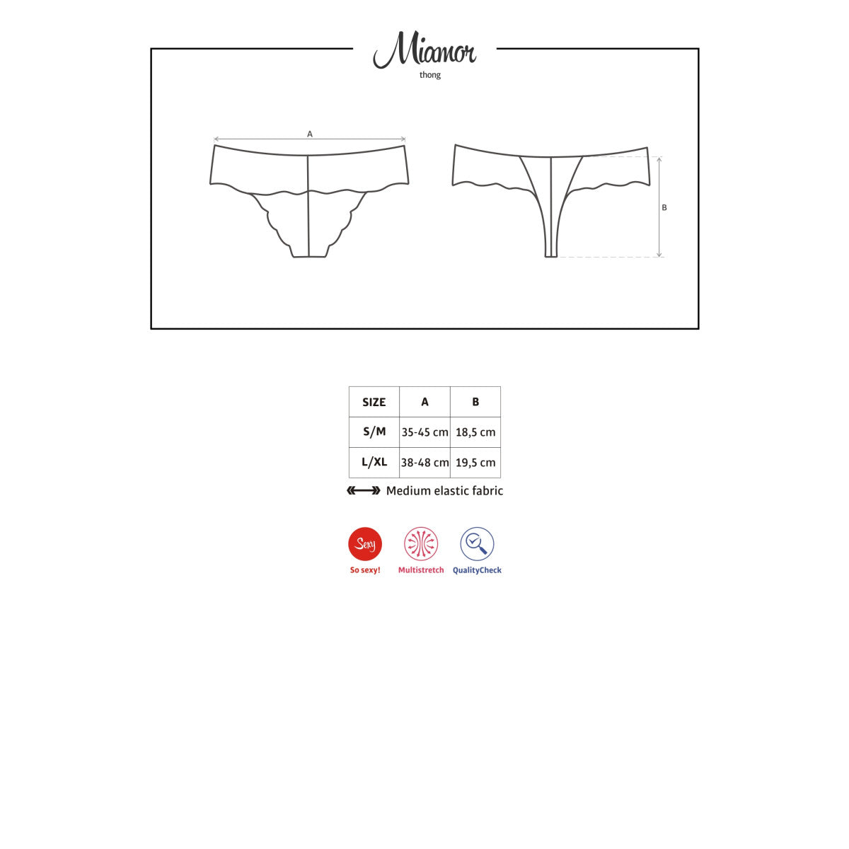 Miamor string – zwart