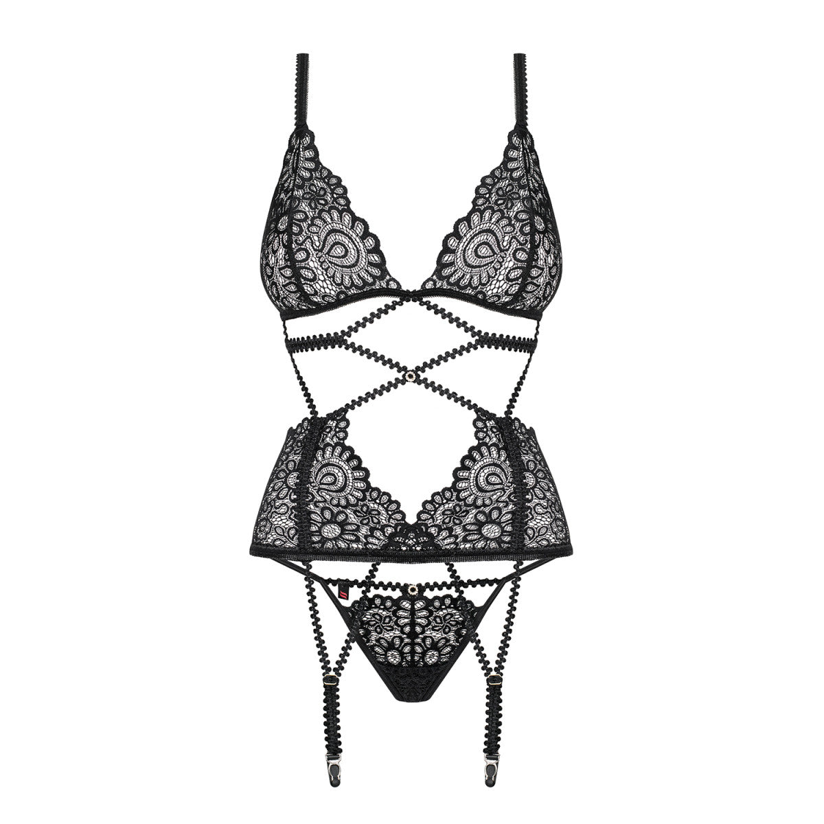 OB Mixty corset & thong black