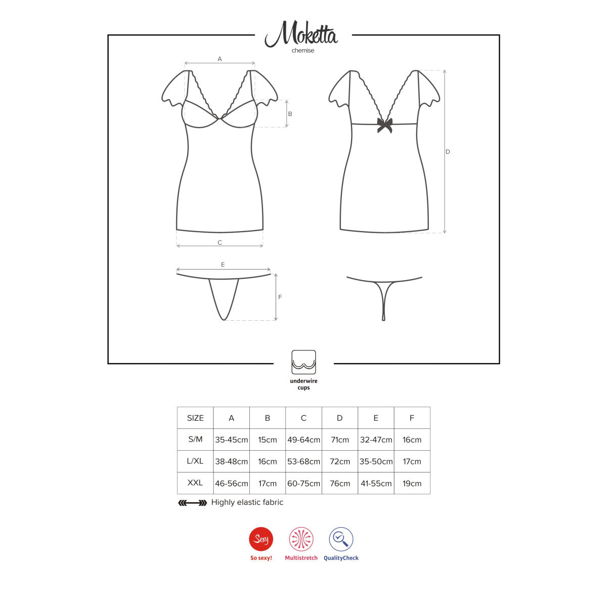 OB Moketta chemise & thong purple