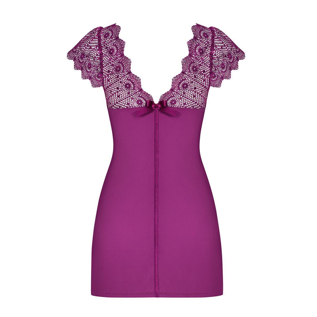 OB Moketta chemise & thong paars â€“ detail 3