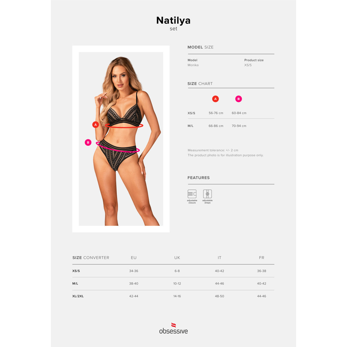 OB Natilya 2pcs set black