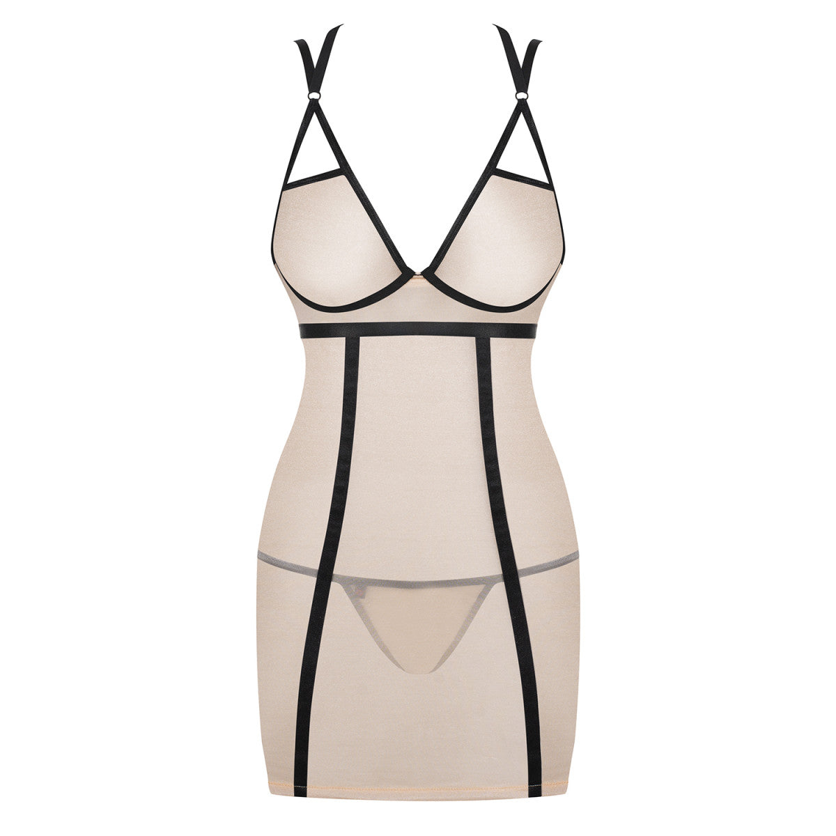 Ob nudelia chemise & thong nude - Obsessive