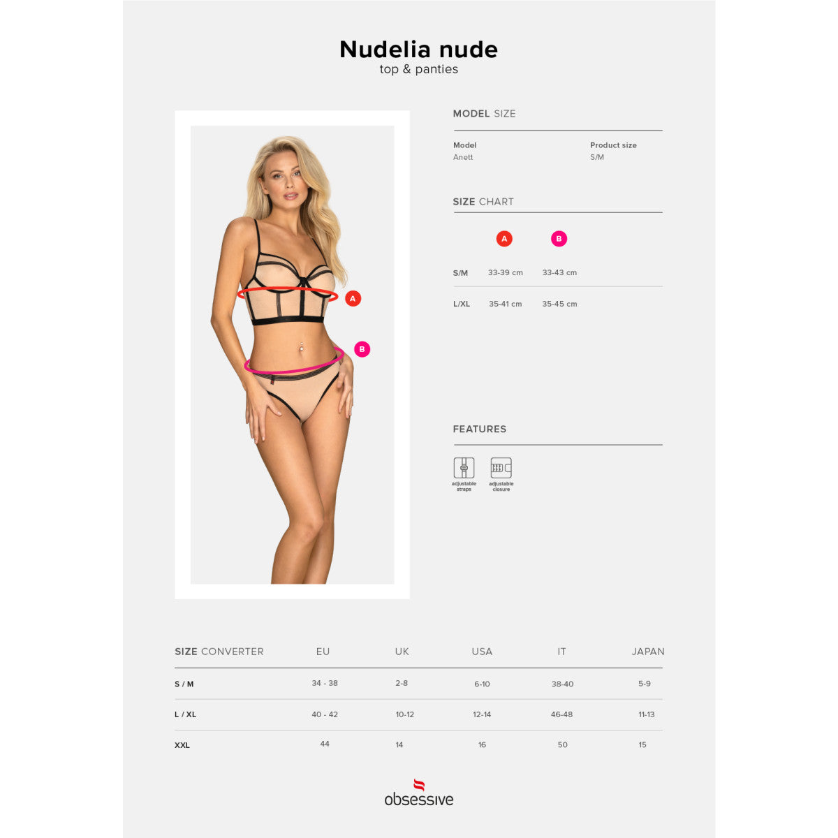 OB Nudelia top & panties nude