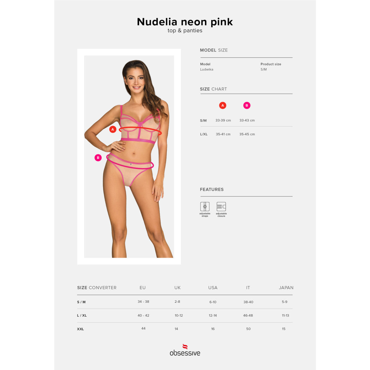 Nudelia lingerieset 2-delig – roze