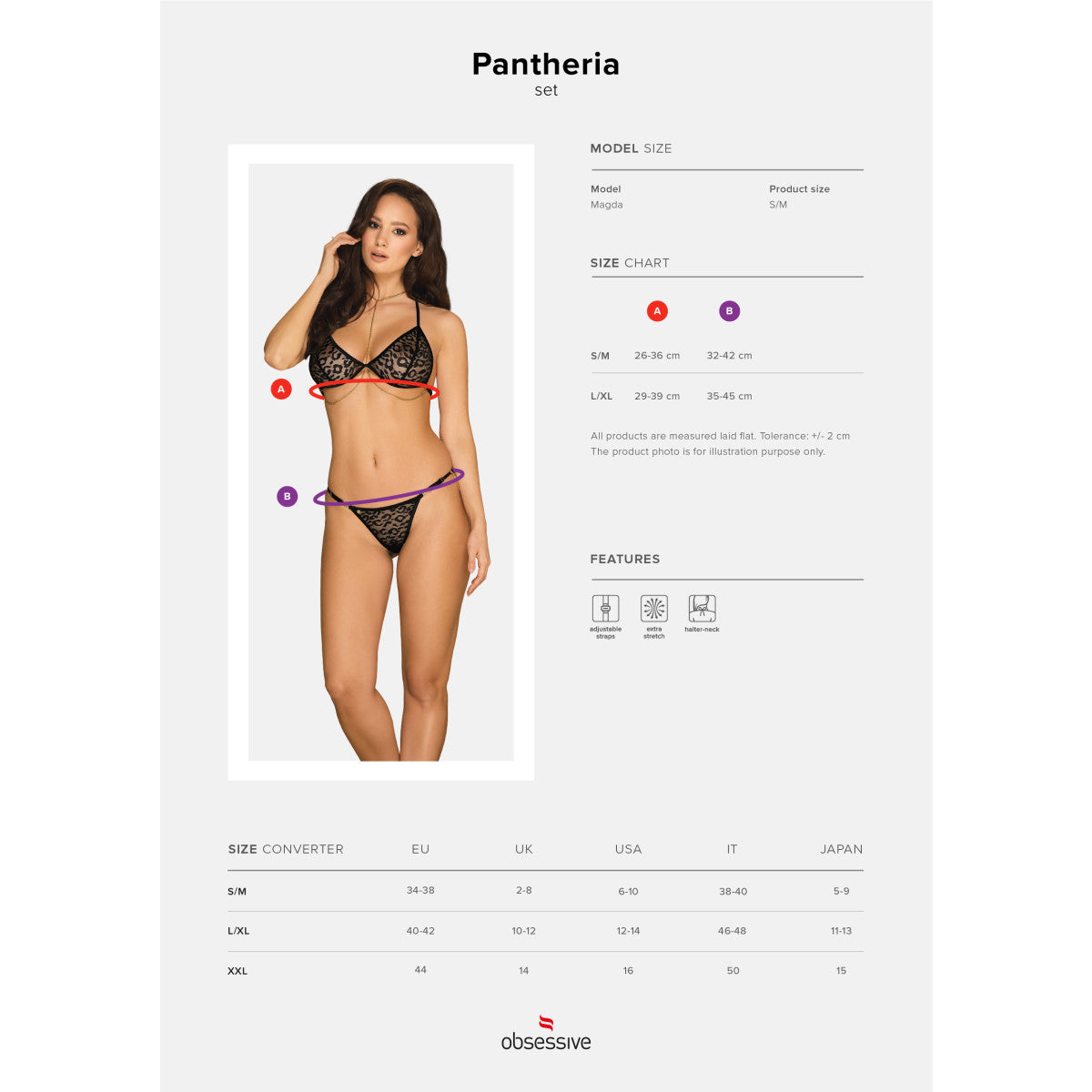 Ob pantheria 2pcs set black - Obsessive