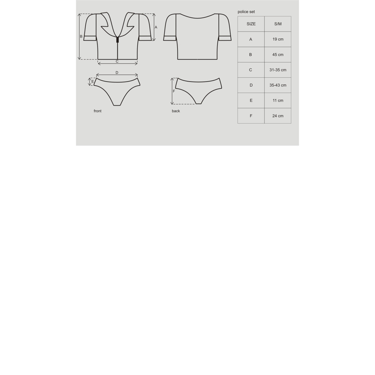 OB Police 5pcs set black