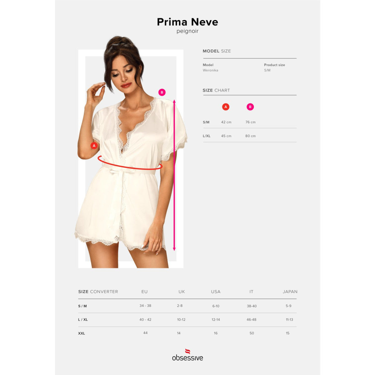 OB Prima Neve peignoir white