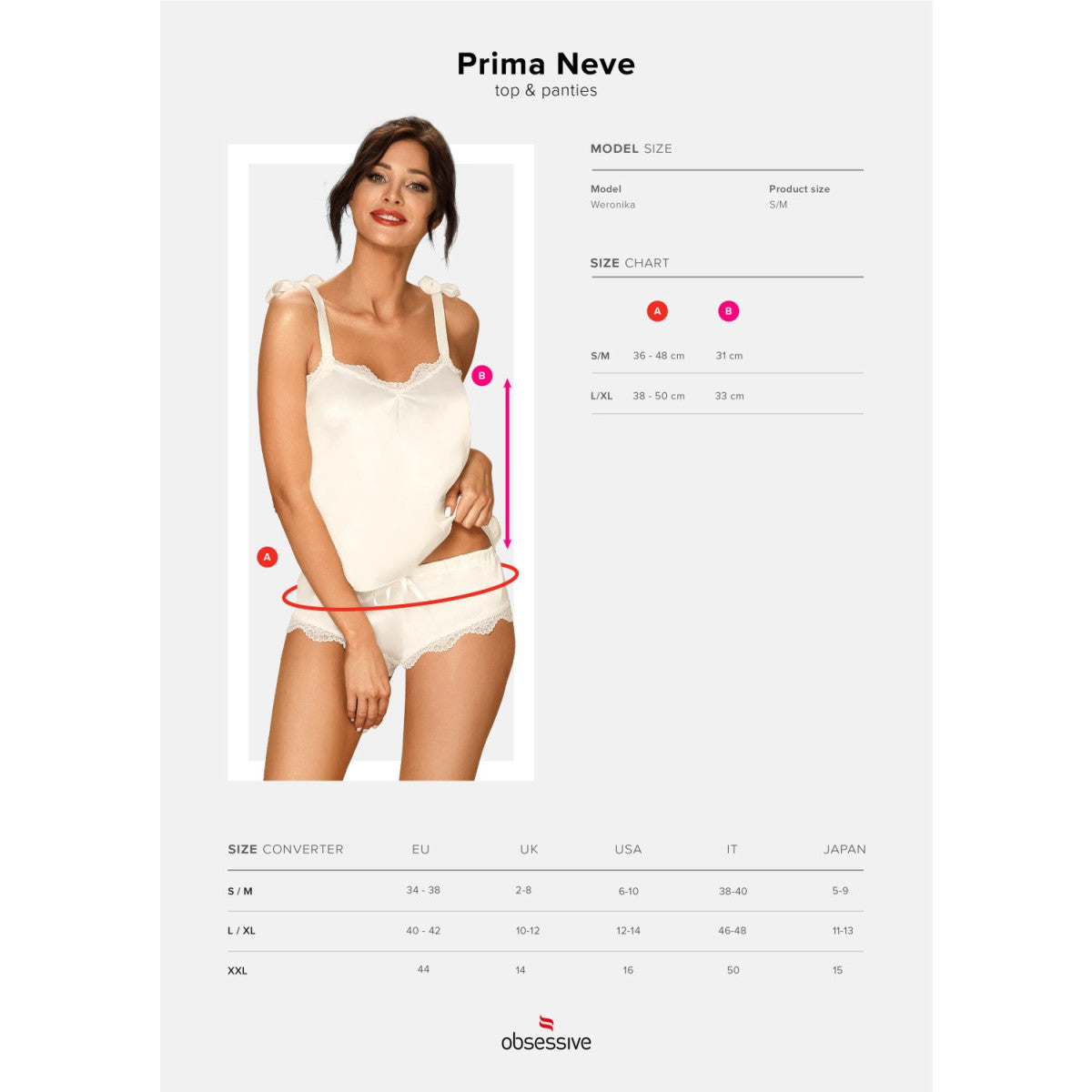 OB Prima Neve top & panty white