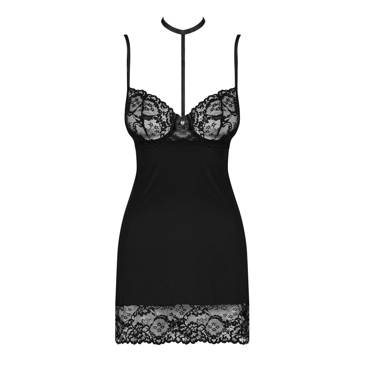 Raquelia babydoll met beugels – zwart
