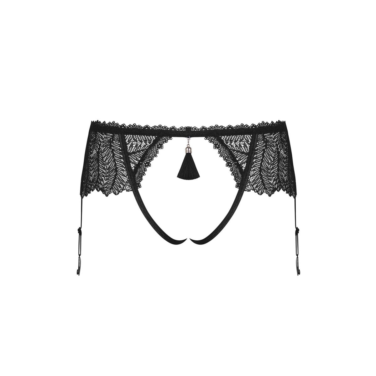 OB Romanesa crotchless garter belt black