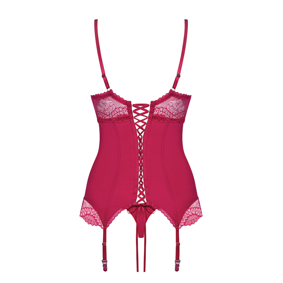Rosalyne korset met beugels – rood