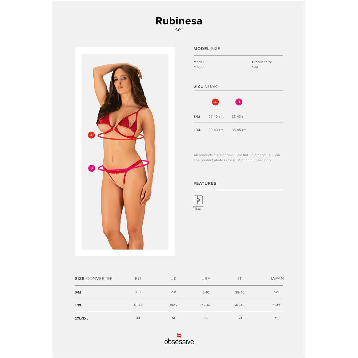 OB Rubinesa 2pcs set red