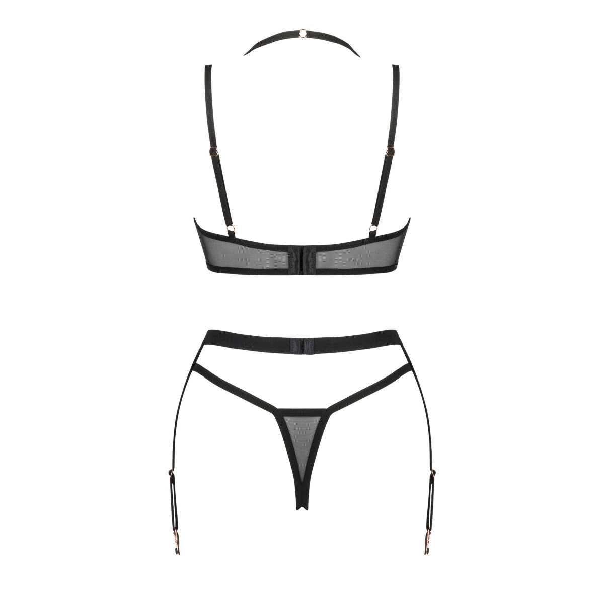 Selinne lingerieset 3-delig – zwart