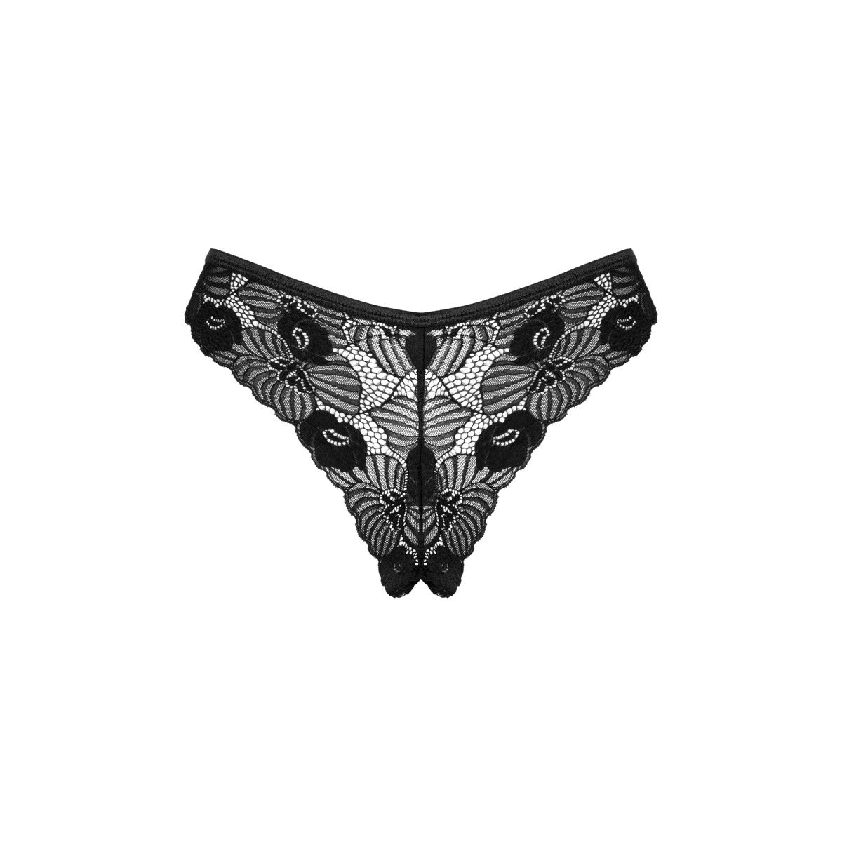 Serena kanten string – zwart