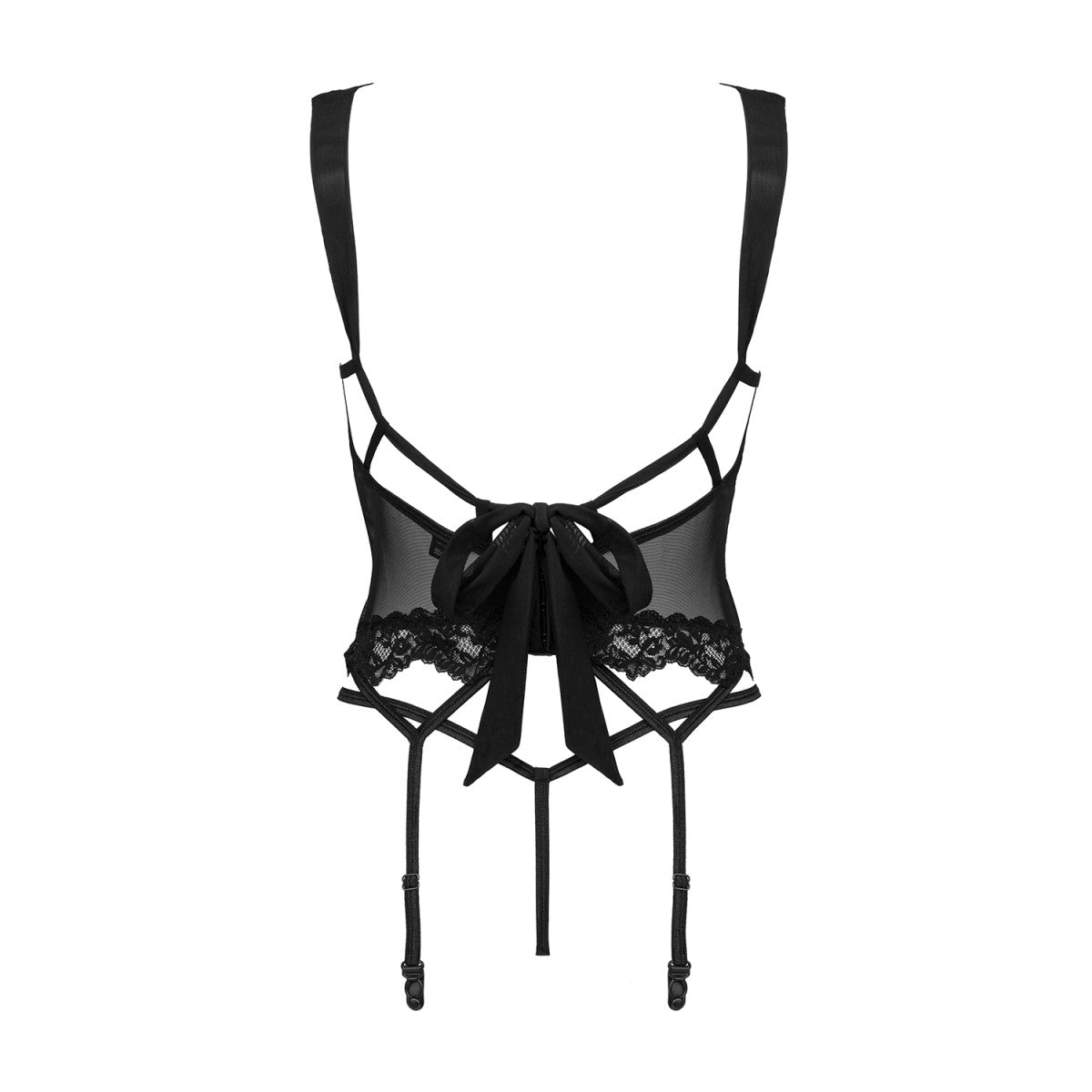 OB Setilla corset & crotchless thong black