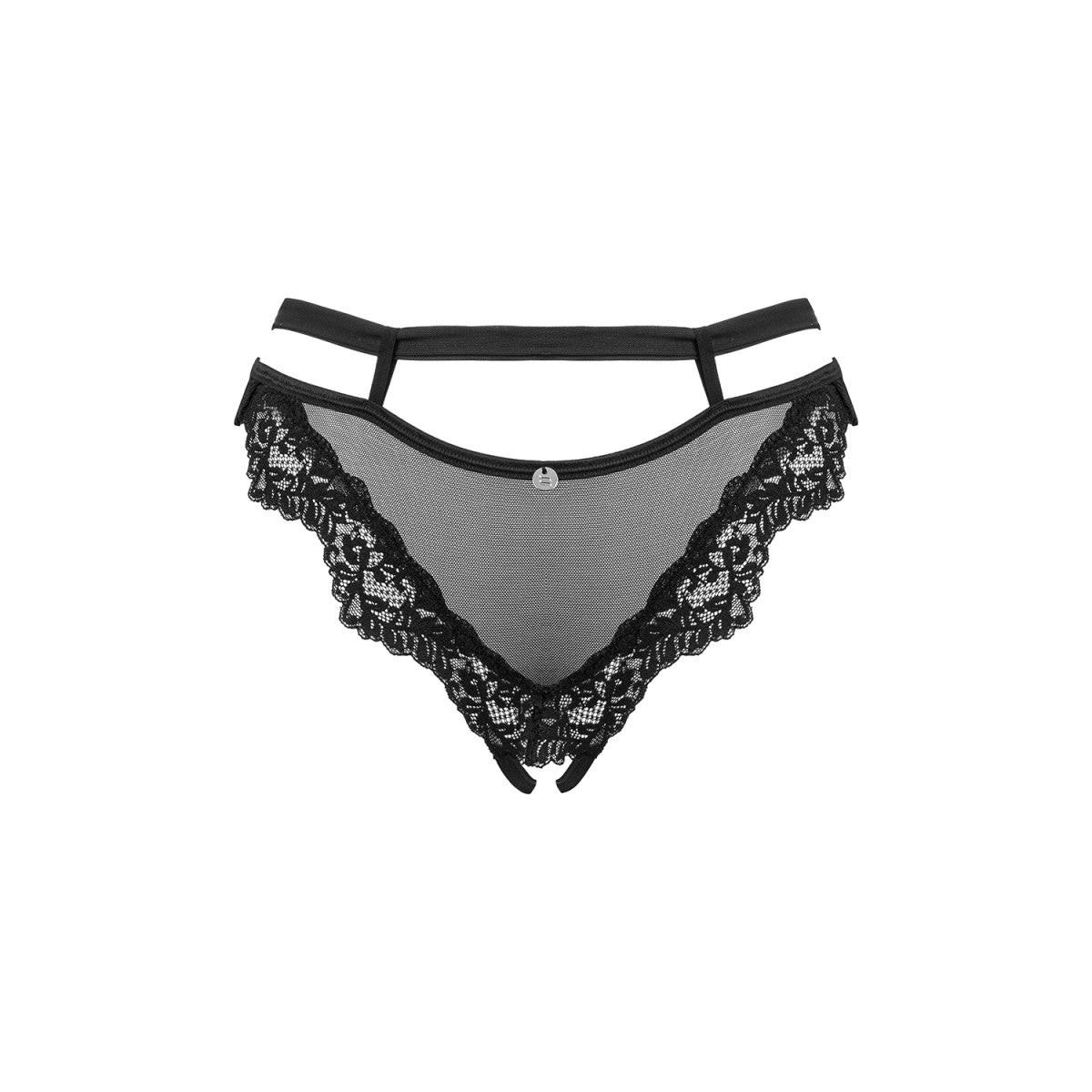 Setilla string met open kruis – zwart