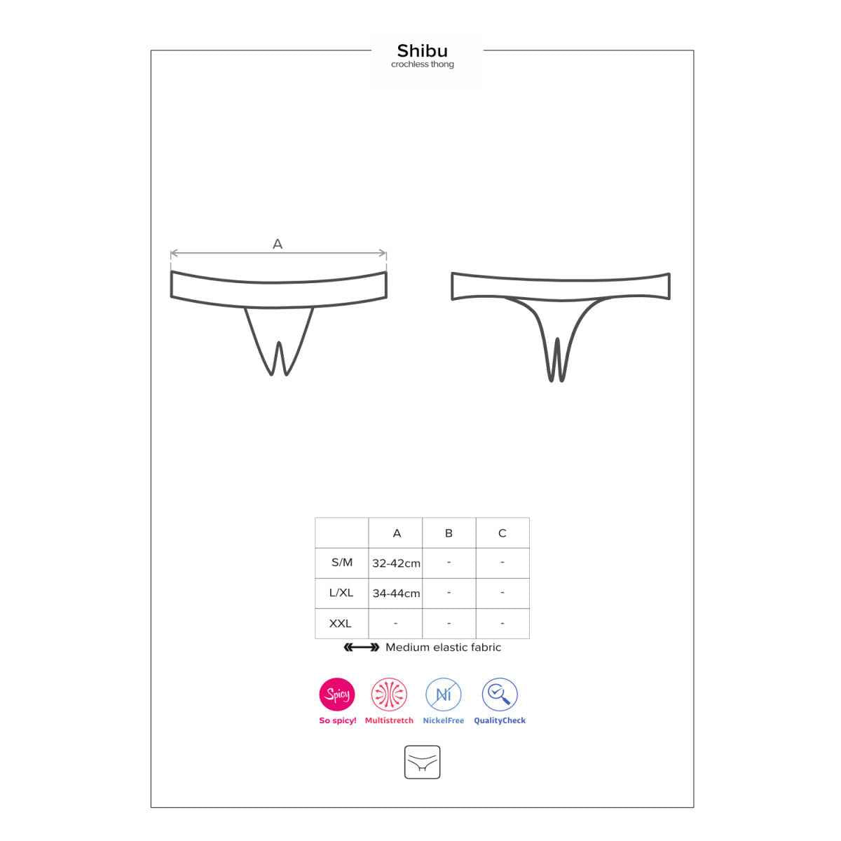 OB Shibu crotchless thong black
