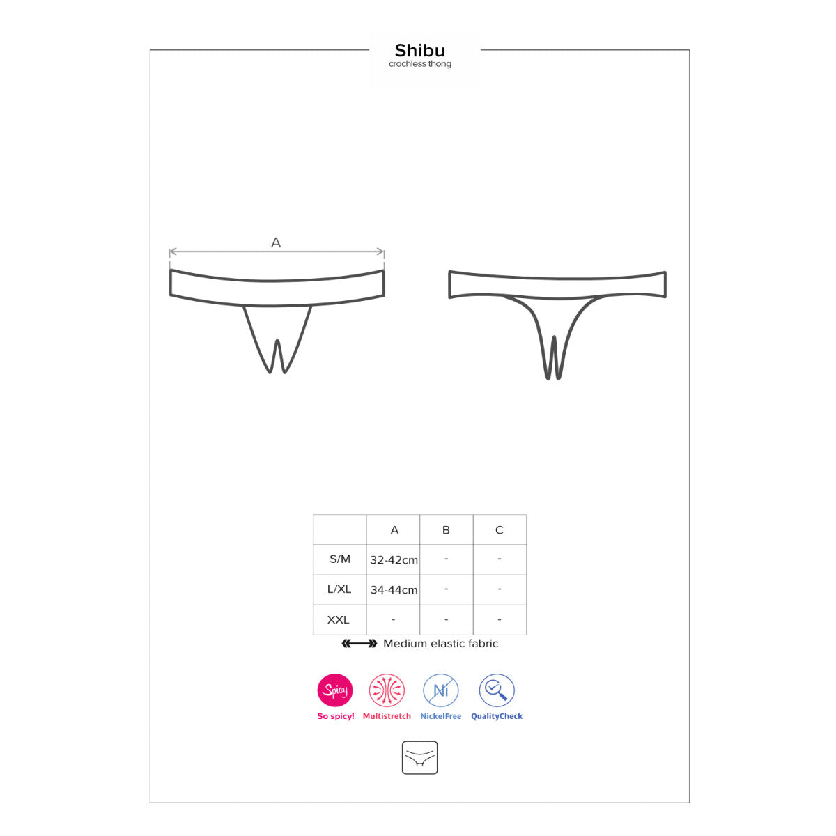 Ob shibu crotchless thong black