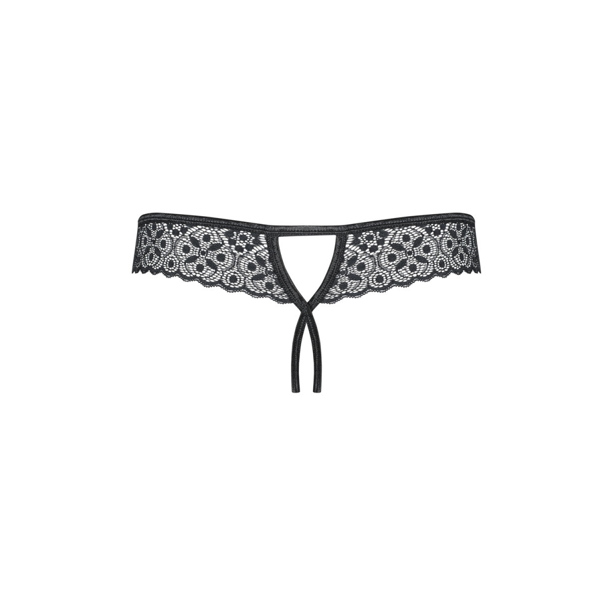Ob shibu crotchless thong black