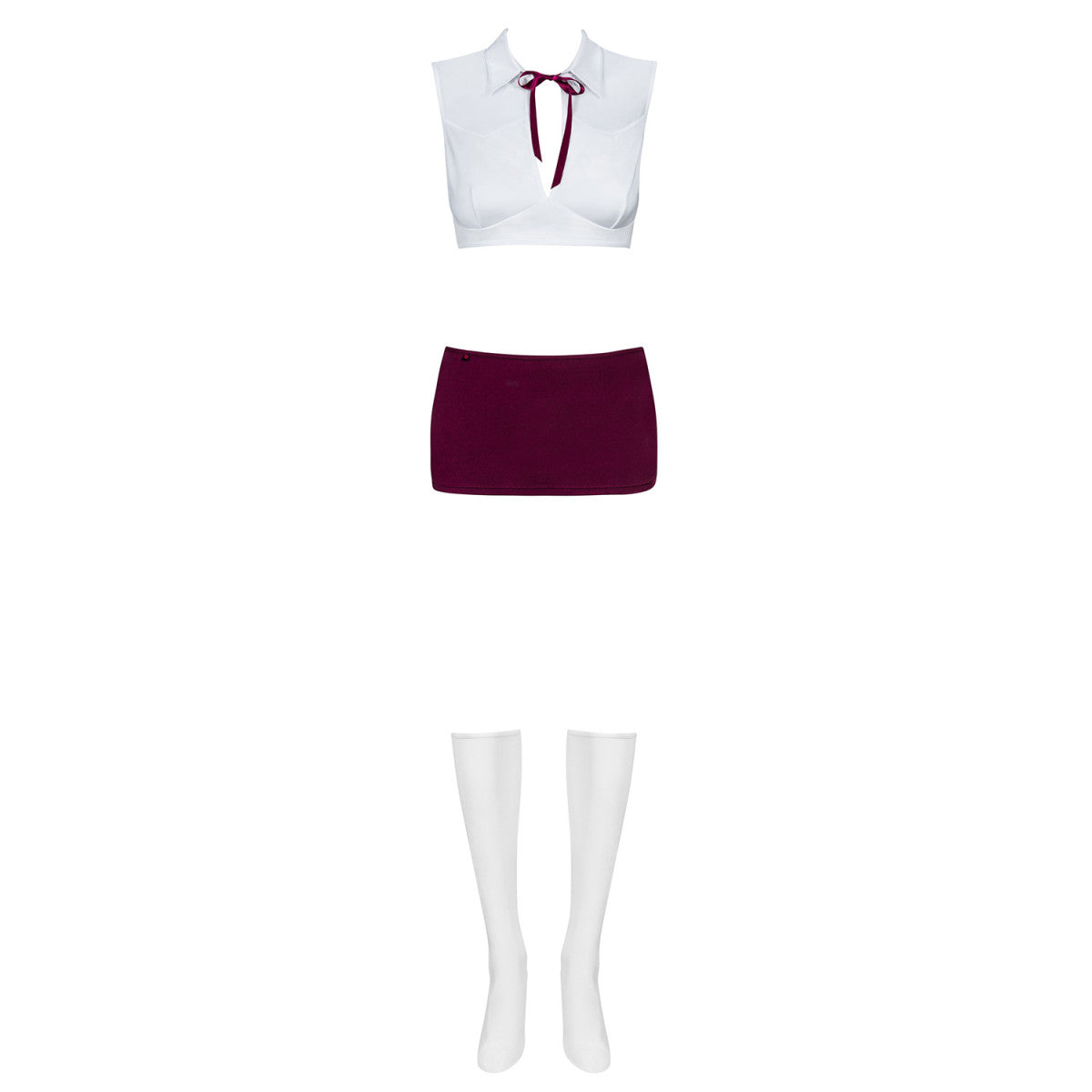OB Student 4pcs costume white-red