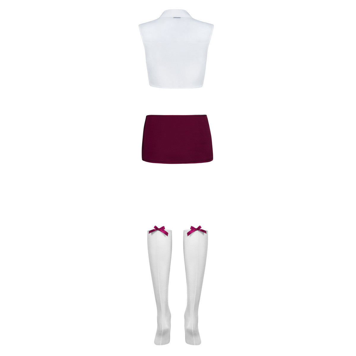 OB Student 4pcs costume white-red