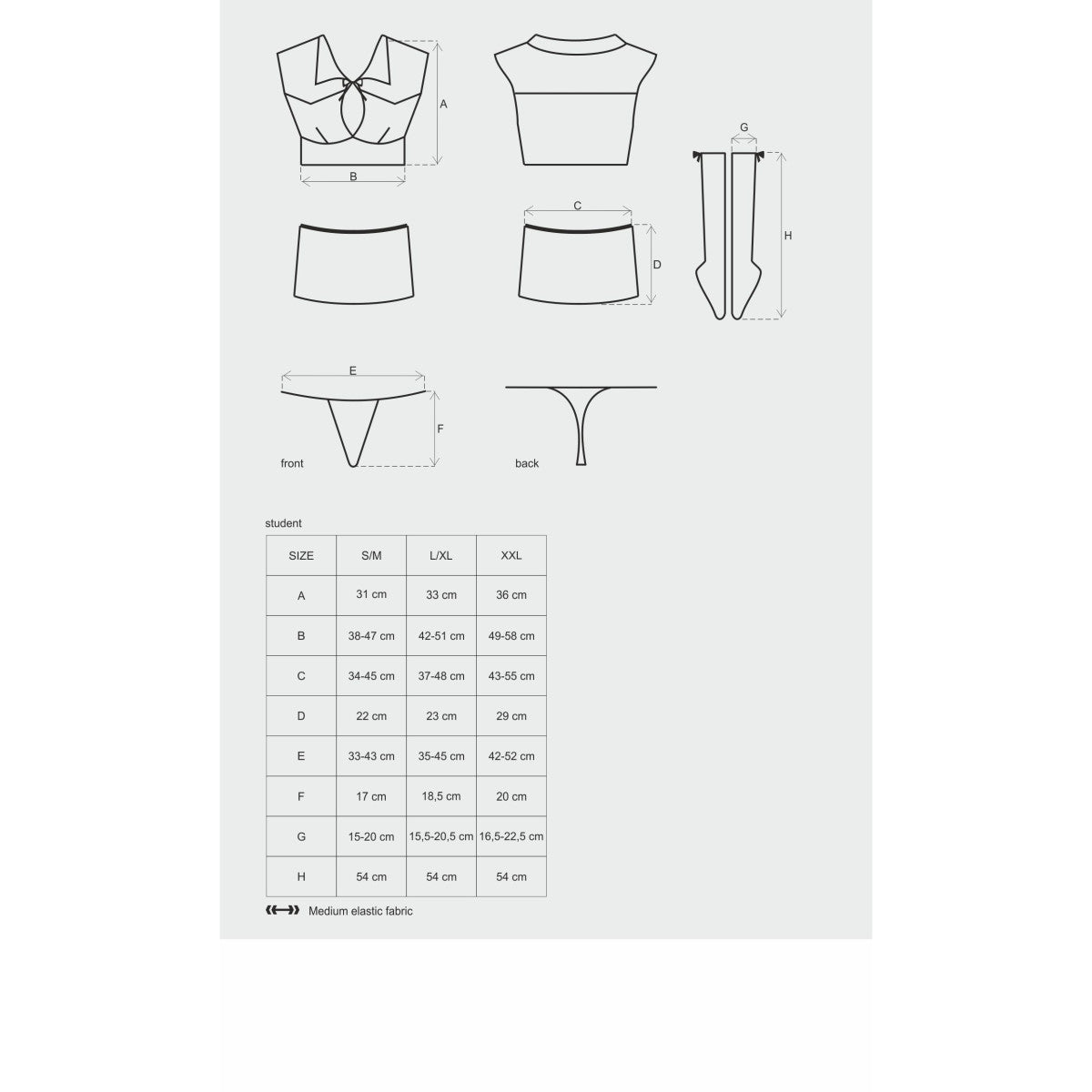 Student verkleedset – wit