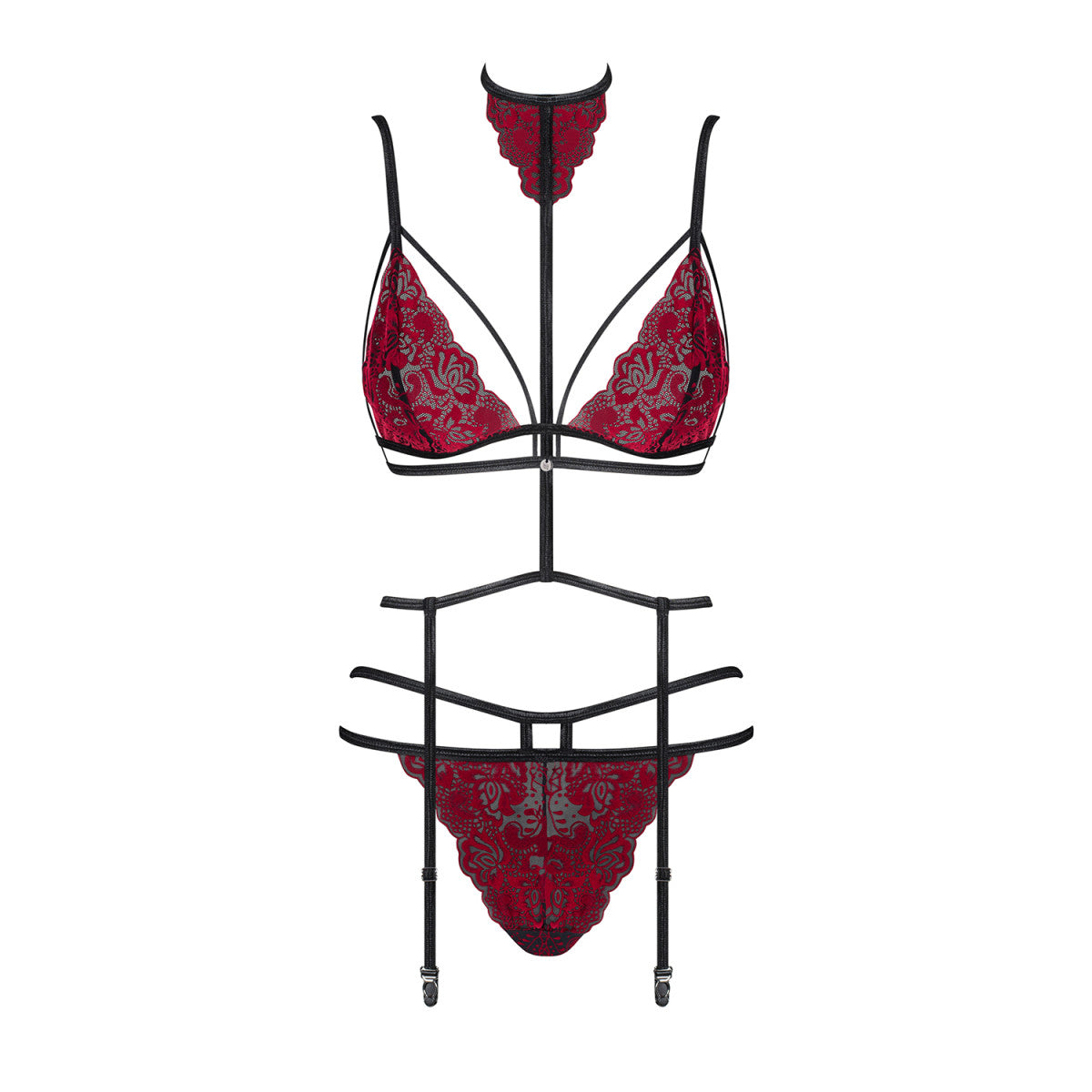 Sugestina lingerieset 3-delig – rood