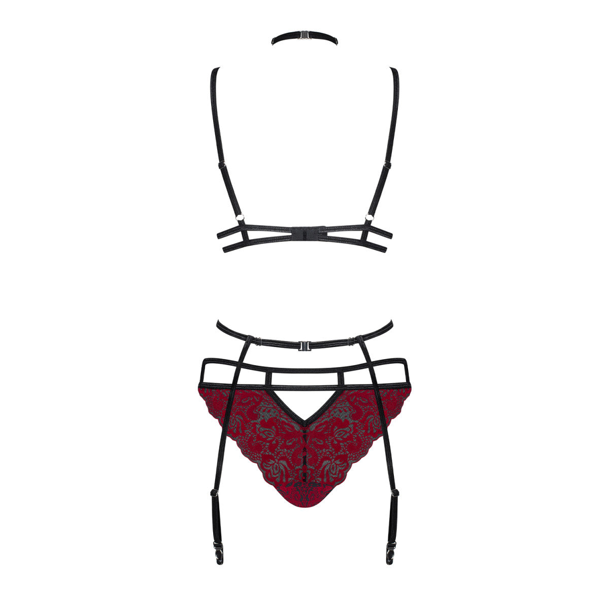 Sugestina lingerieset 3-delig – rood van Dare2Live – rood