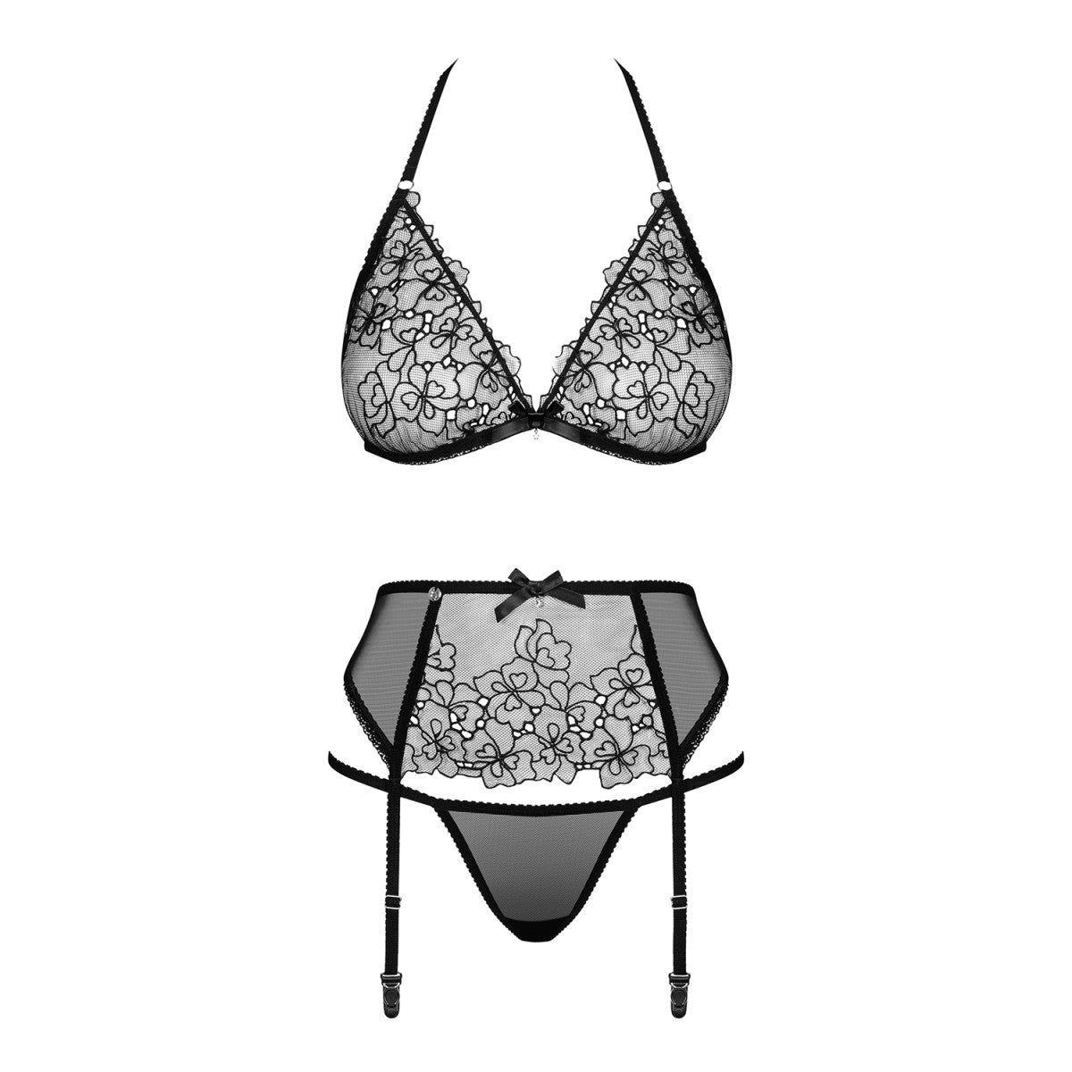 Uniquella lingerieset 3-delig – zwart