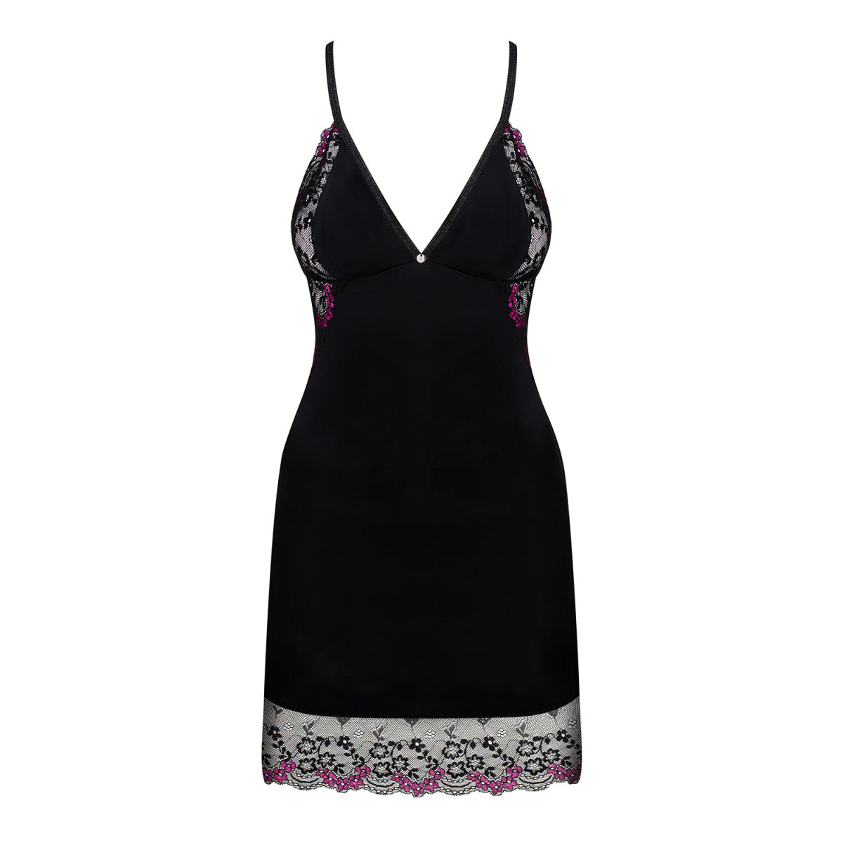 Vanessme kanten chemise – zwart van Dare2Live – zwart