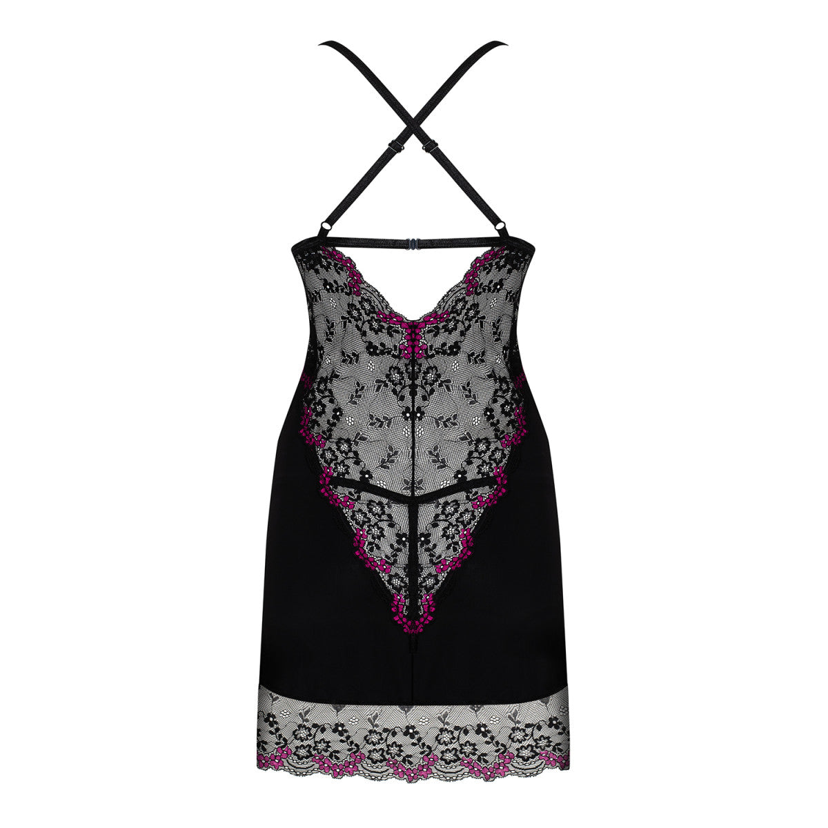 Vanessme kanten chemise – zwart van Dare2Live – zwart