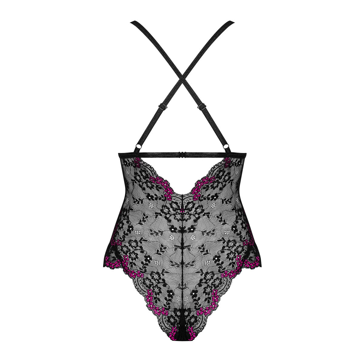 Vanessme kanten body – zwart