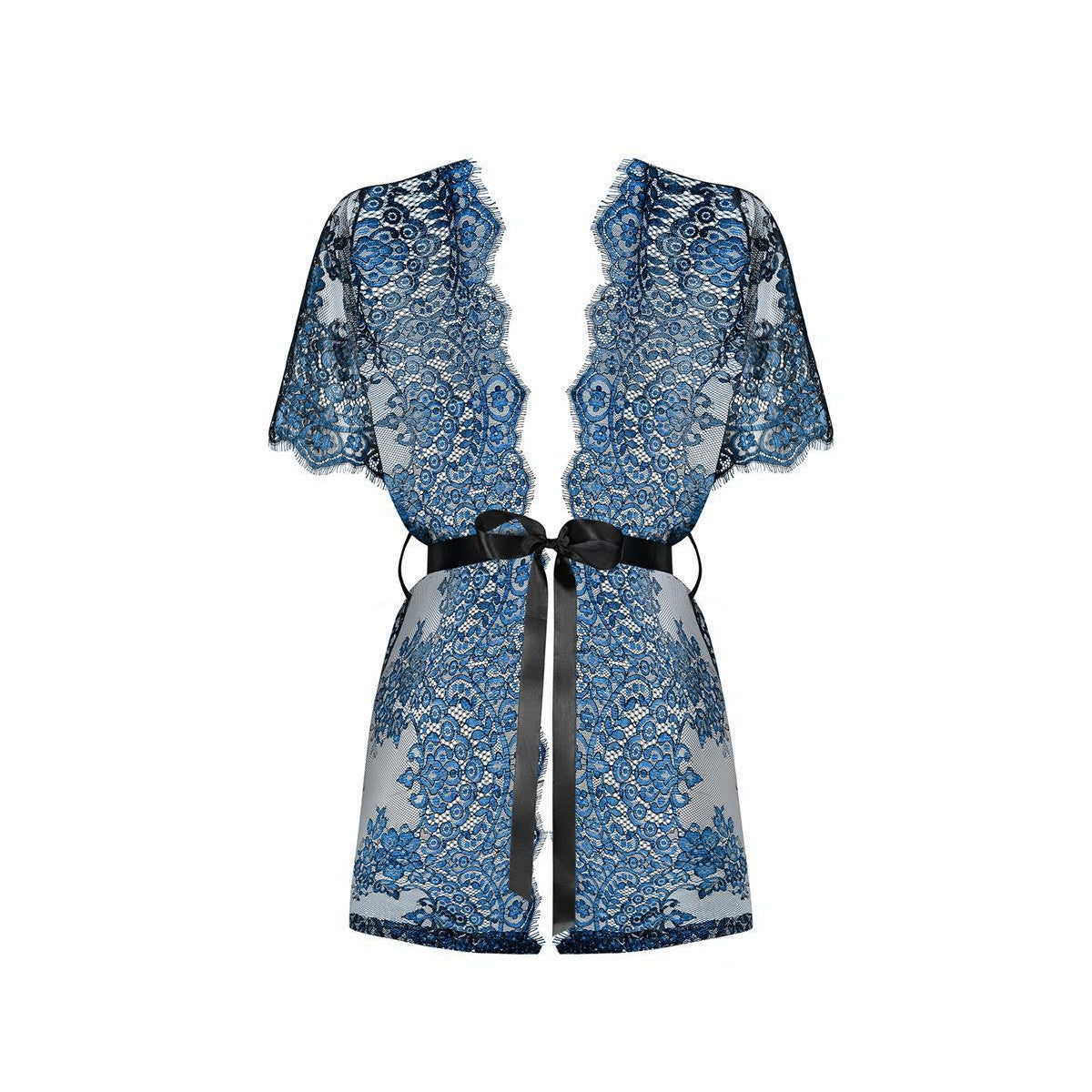 Yassmyne kanten kimono – blauw – detail 4