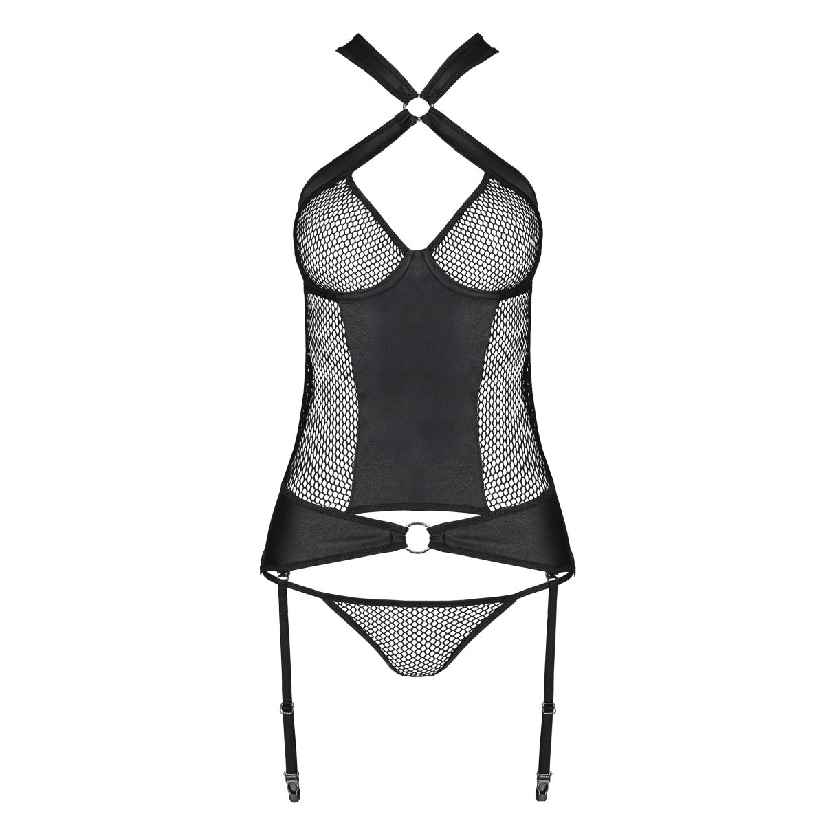 PE Amanda corset & thong black