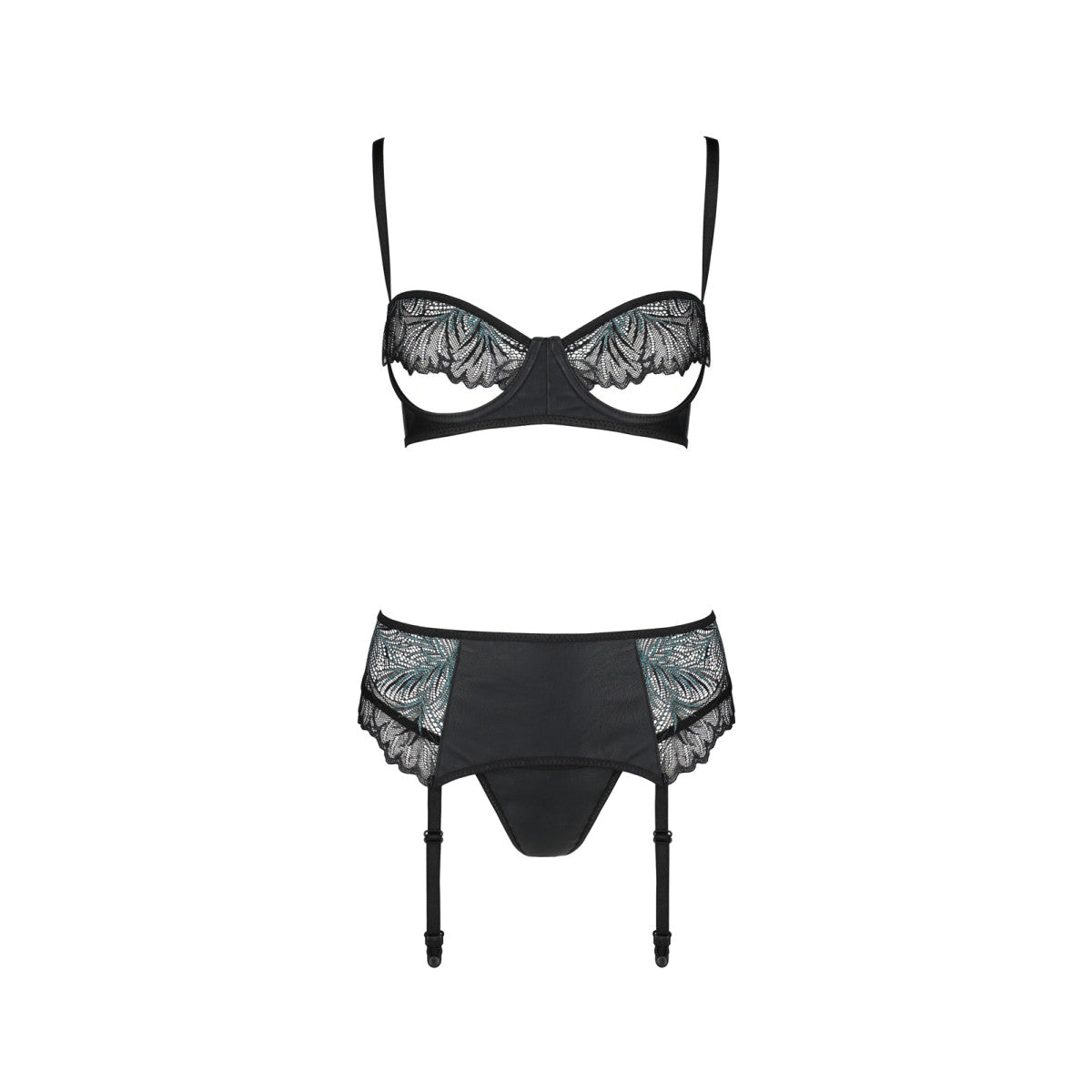 Astrida lingerieset 3-delig – zwart van Dare2Live – zwart