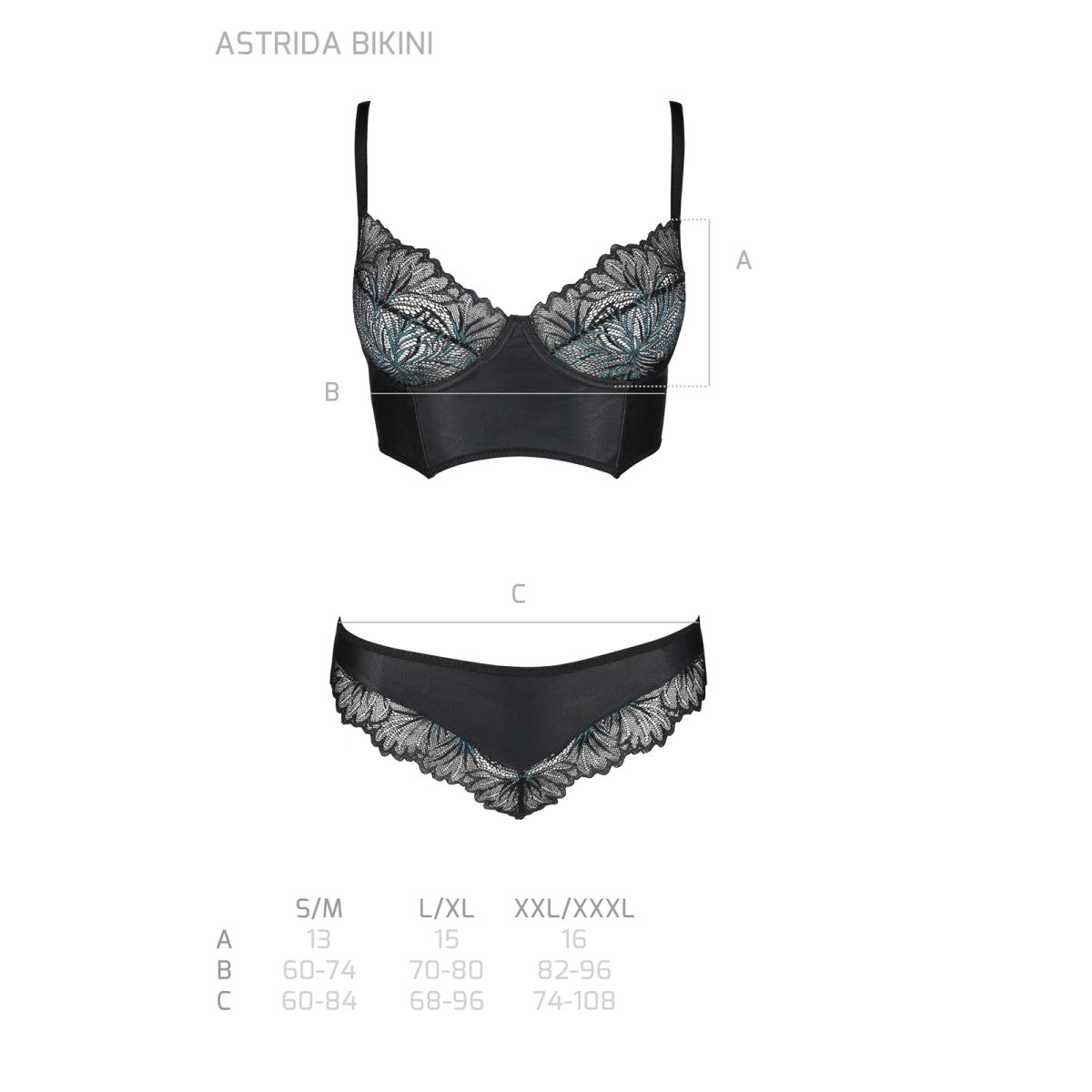 PE Astrida bikini 2pcs set black