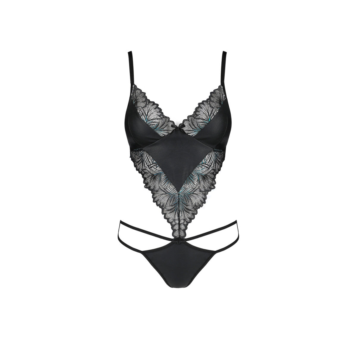 Astrida kanten body – zwart