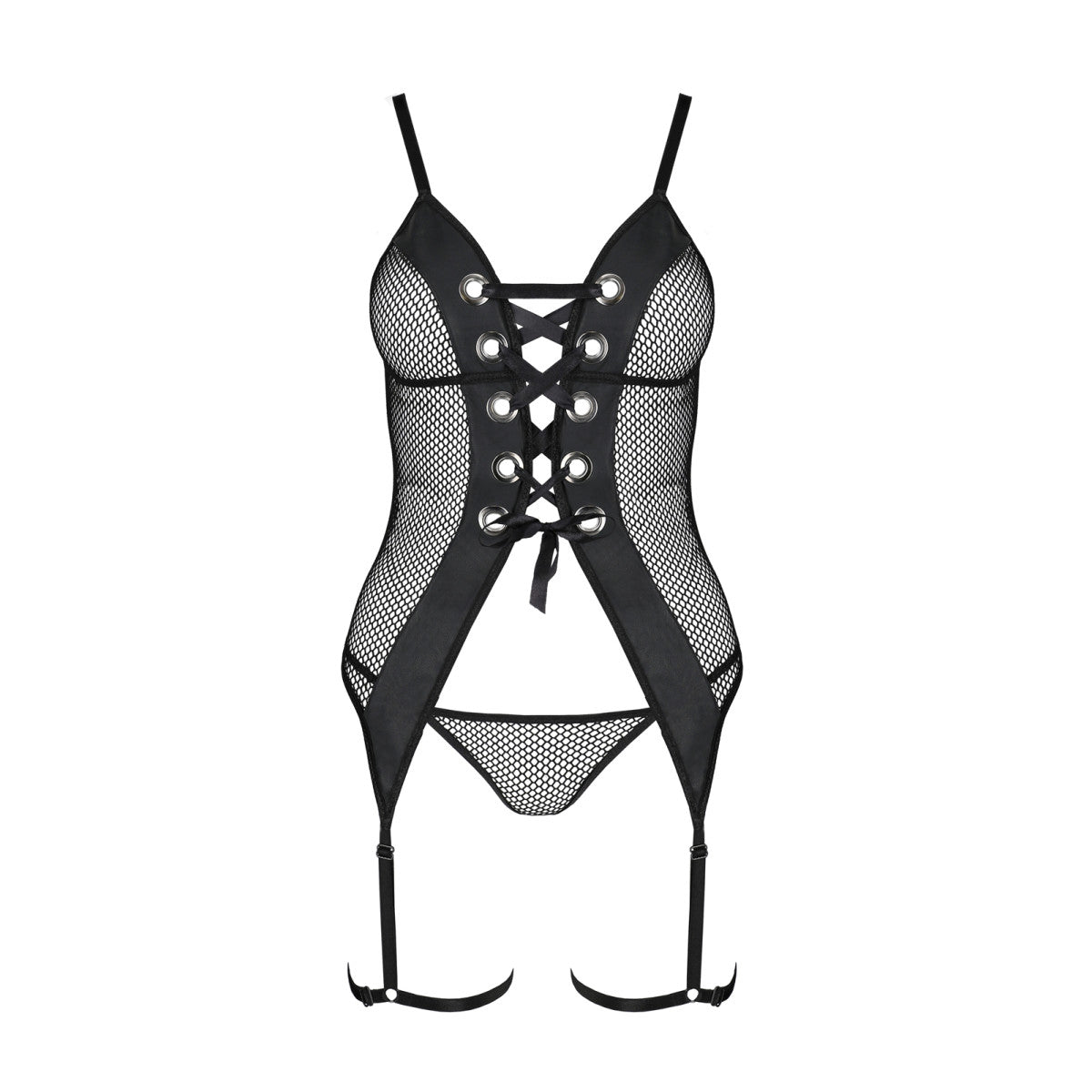 PE Beth corset & thong black
