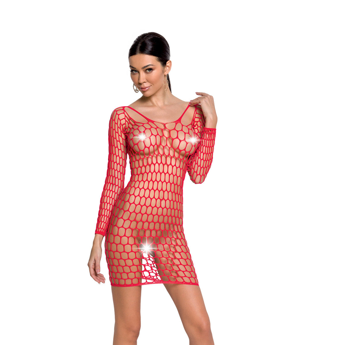 BS093 babydoll – rood – rood van Passion-Exklusiv
