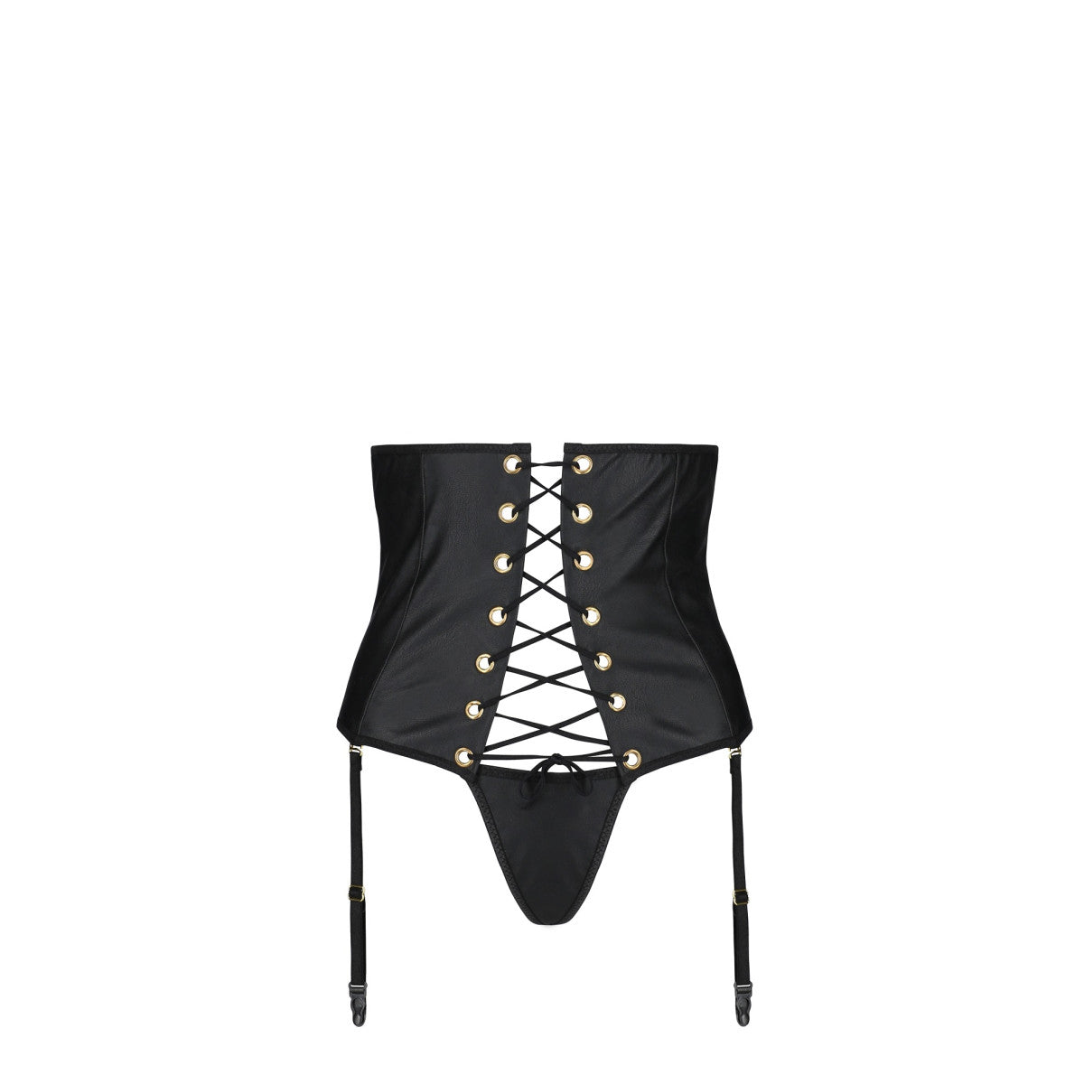 PE Celin korset &amp; string zwart