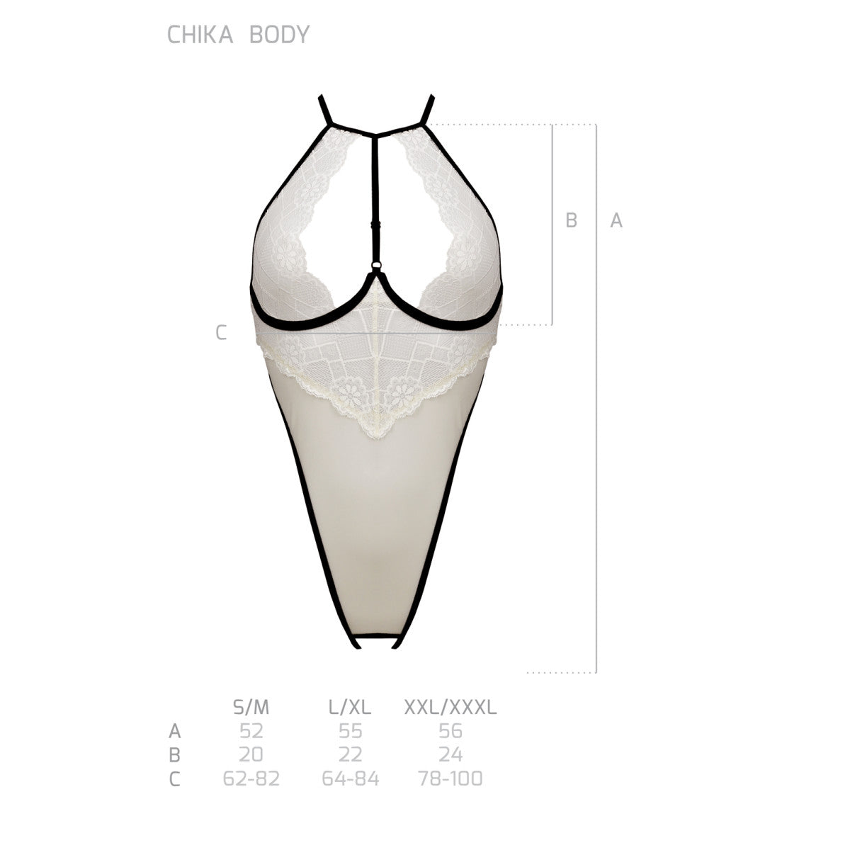 Chika body met beugels – crème