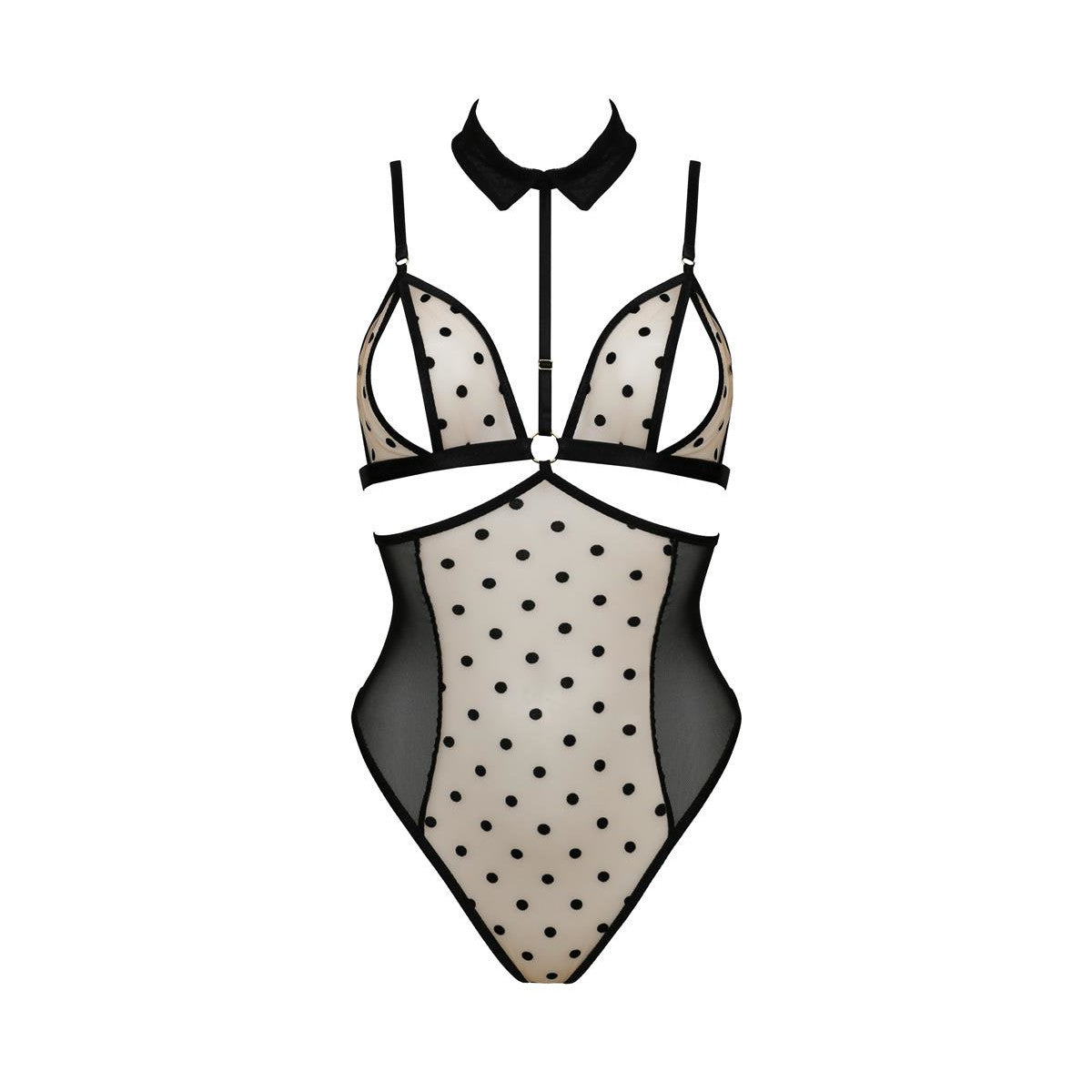 Dominica body – zwart-beige – detail 2