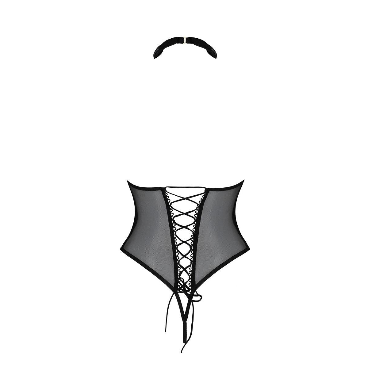 Dominica body – zwart-beige – detail 3