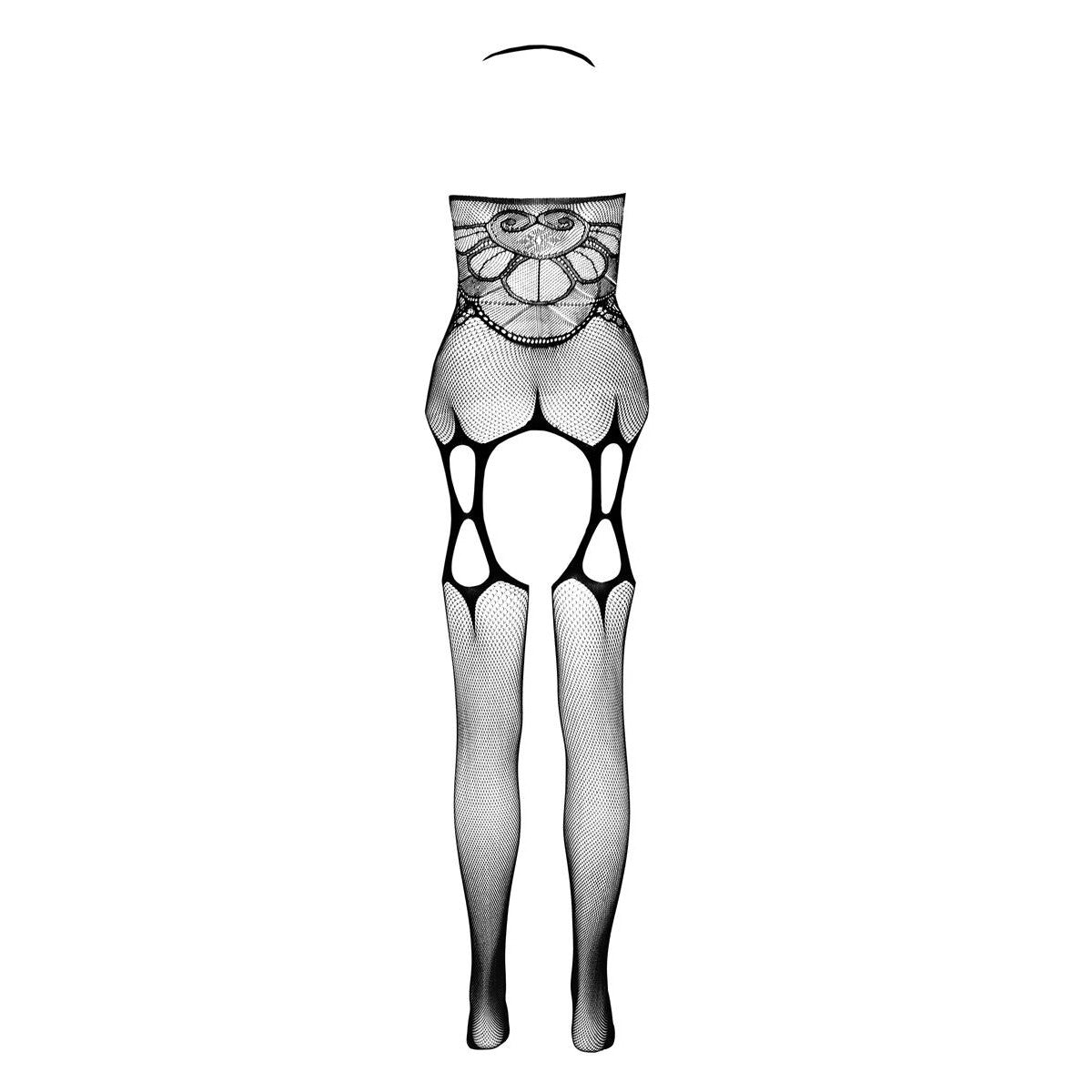 ECO duurzame bodystocking met open kruis – zwart van Dare2Live – zwart