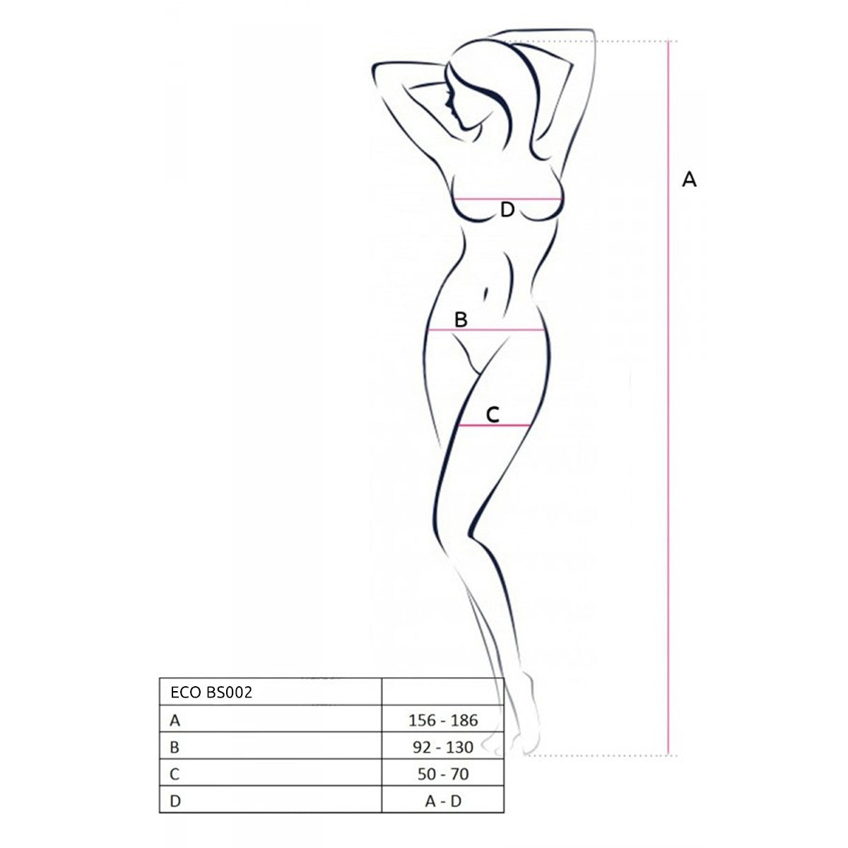 Passion Eco BS002 Bodystocking met open kruis – rood