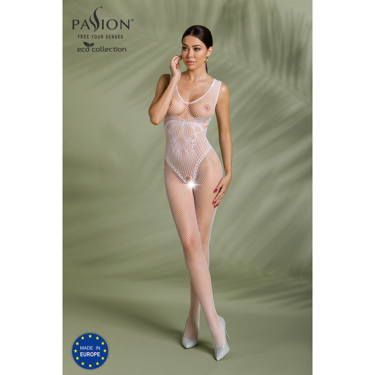 Pe eco bodystocking bs003 white - Passion Eco Collection