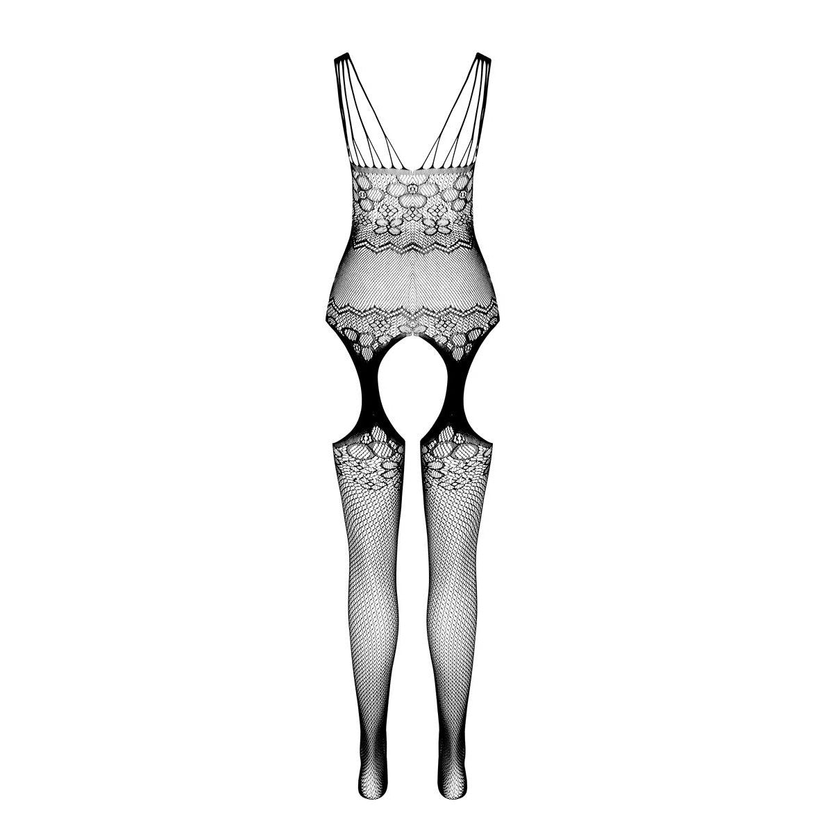 ECO duurzame bodystocking met open kruis – zwart van Dare2Live – zwart